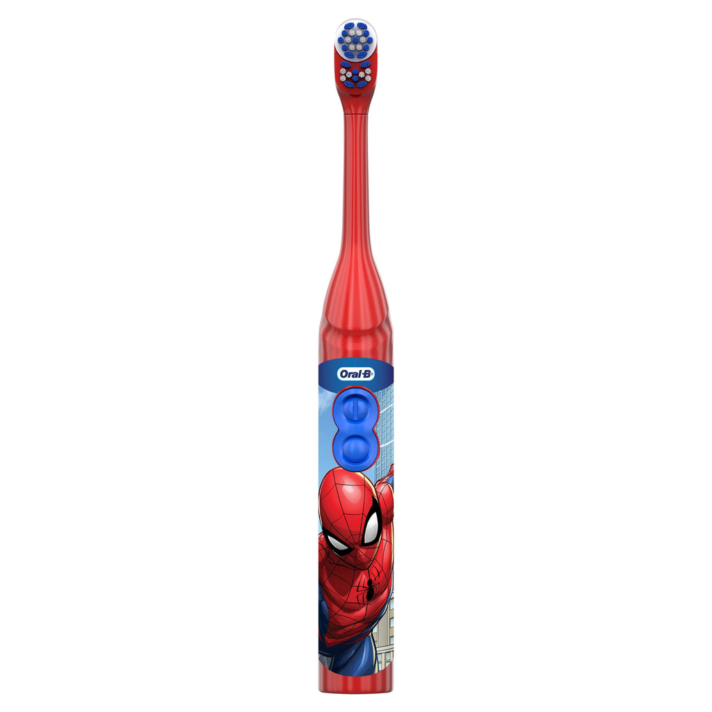 Kids Toothbrush, Battery Toothbrush featuring Spiderman, Soft Bristles, for Kids 3+