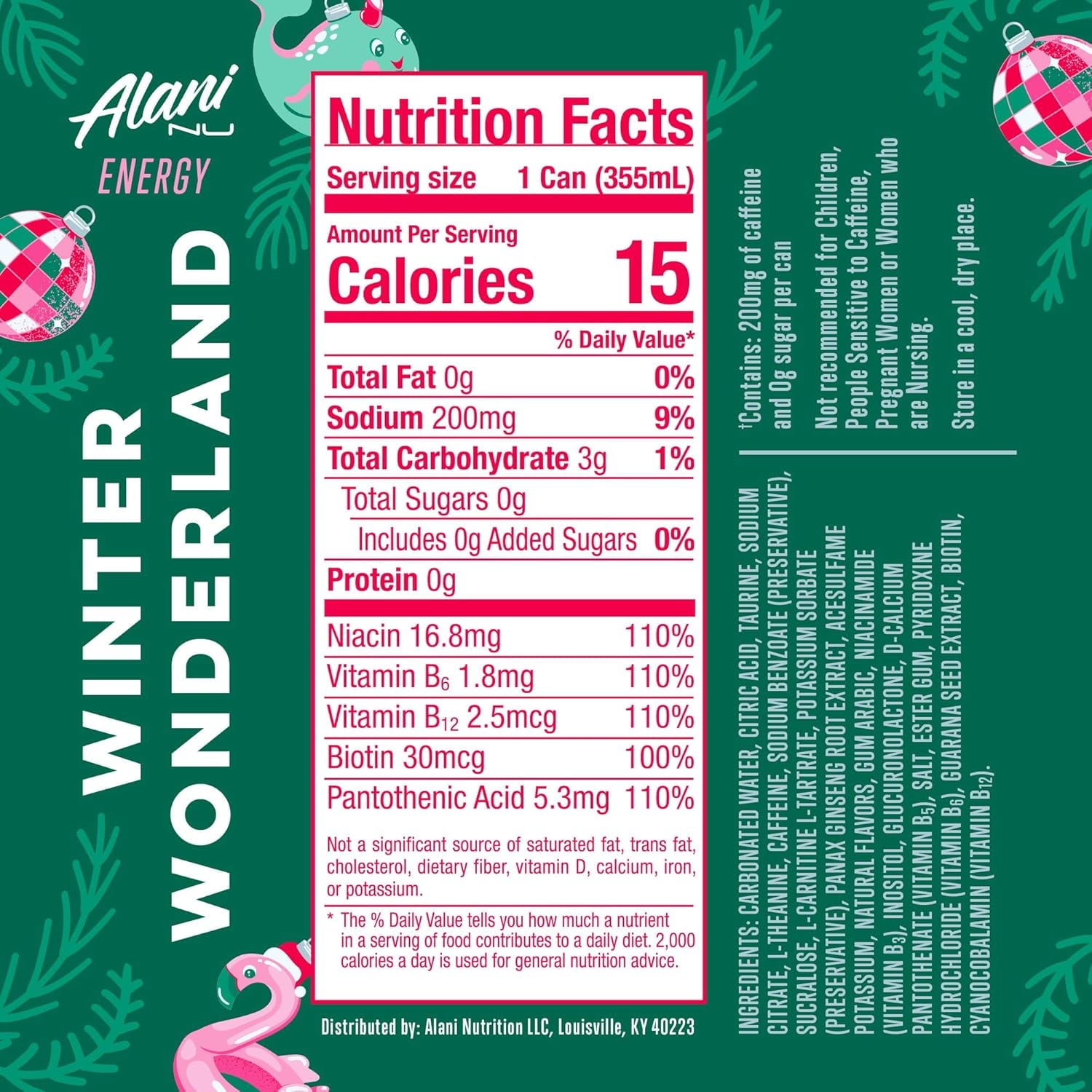 Energy Drink, Hawaiian Shaved Ice And Winter Wonderland, Variety Pack, 12 fl oz (12 Pack)