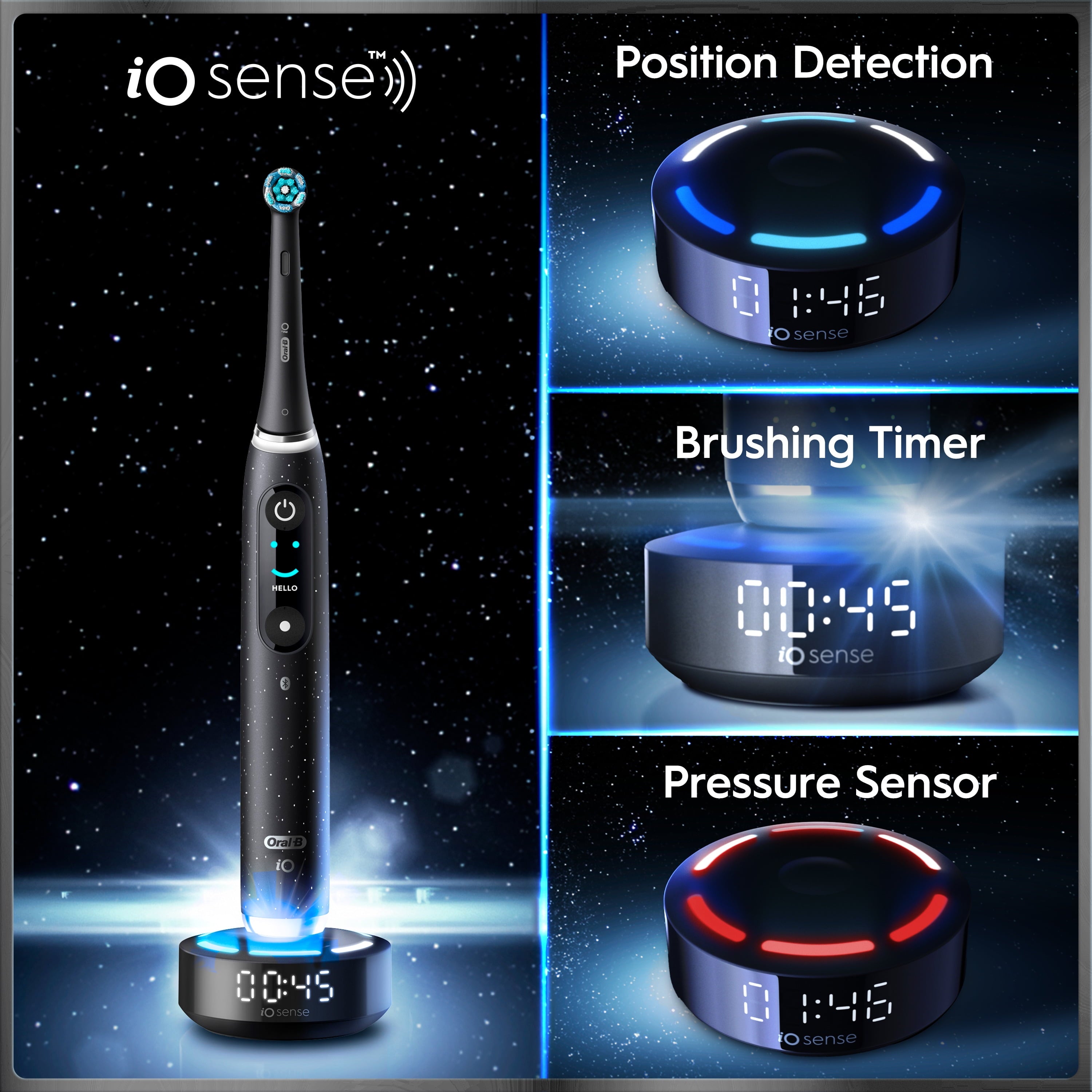 iO Series 10 Rechargeable Electric Toothbrush, (4) Brush Heads