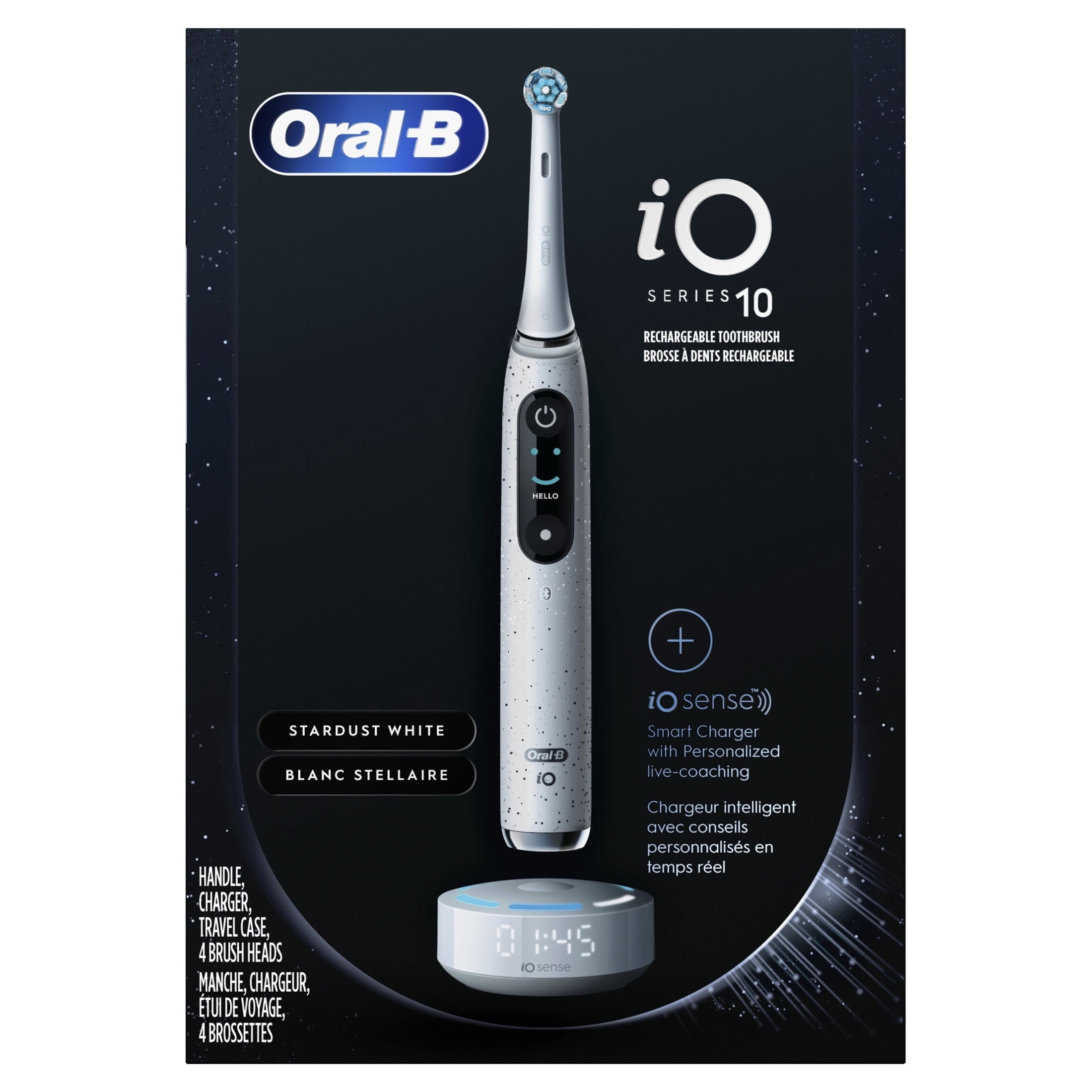 iO Series 10 Rechargeable Electric Toothbrush, (4) Brush Heads