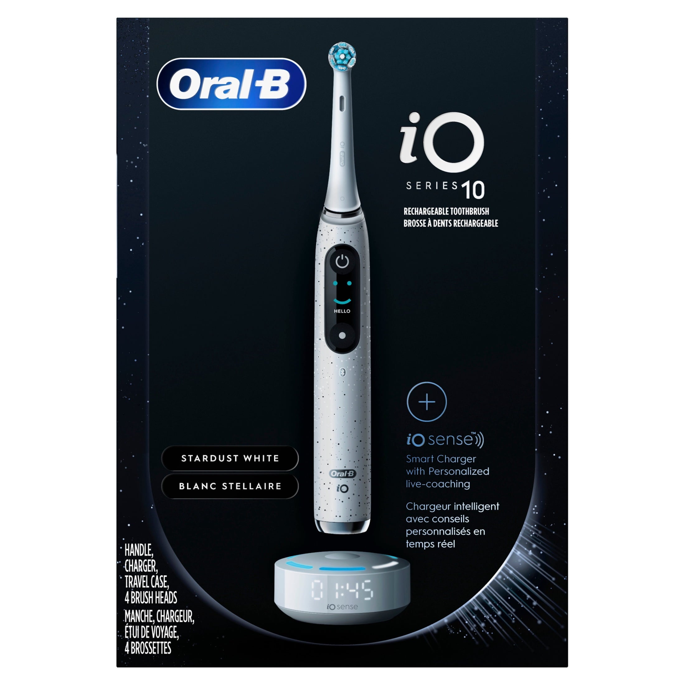 iO Series 10 Rechargeable Electric Toothbrush, (4) Brush Heads