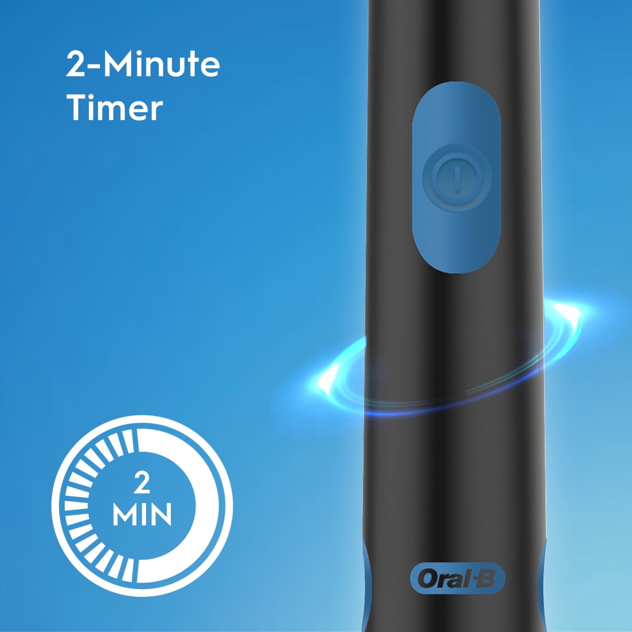 Toothbrush, Easy Clean Compact Head Battery Powered Electric Toothbrush, Black, for and Children 3+