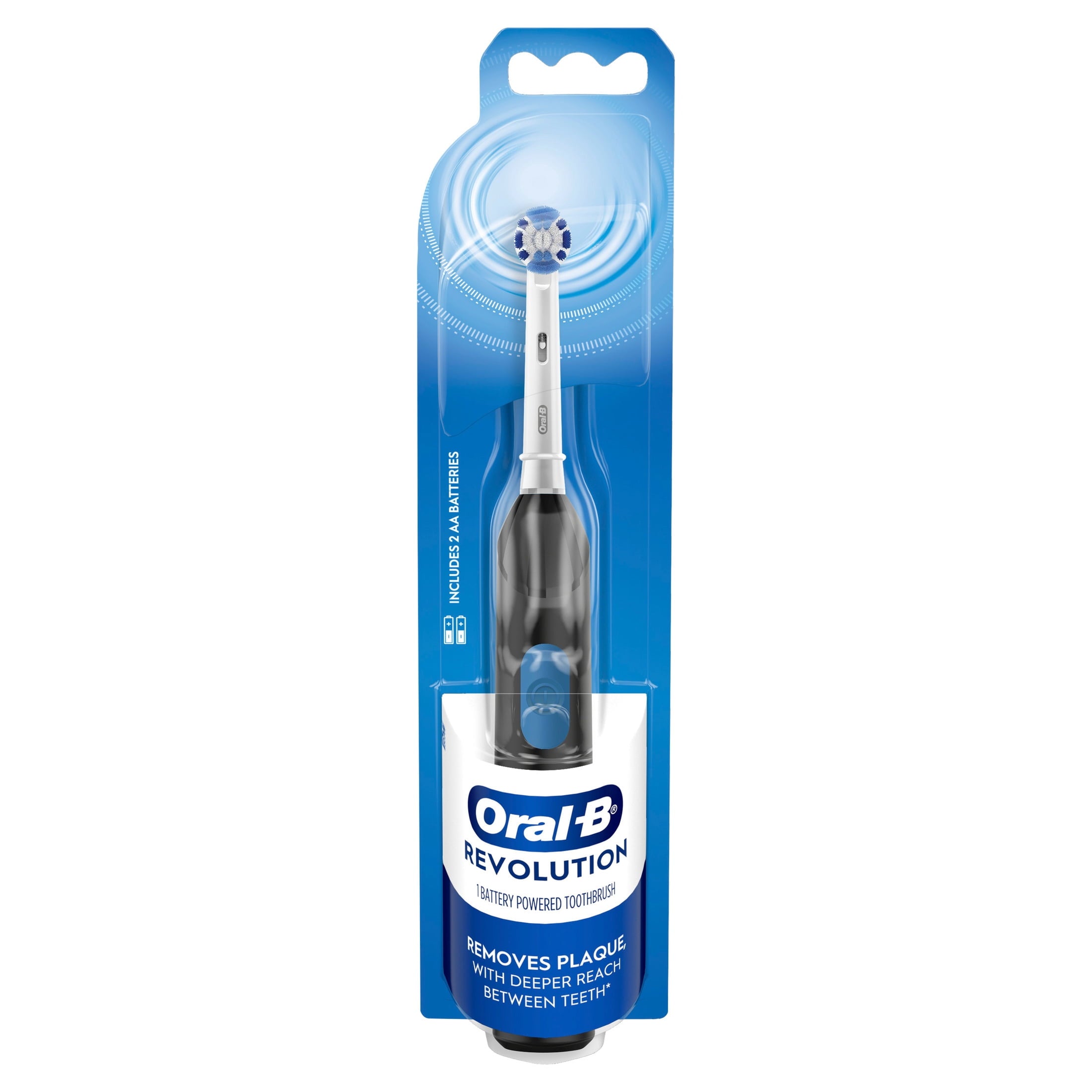 Toothbrush, Easy Clean Compact Head Battery Powered Electric Toothbrush, Black, for and Children 3+