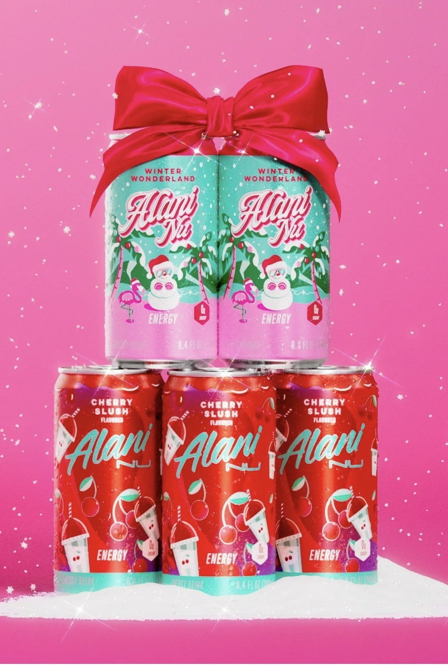 Sugar Free Energy Drink Mini, Variety Pack, Winter Wonderland, Cherry Slush, 8.4 fl oz, 12 Pack, Cans, 100mg Caffeine