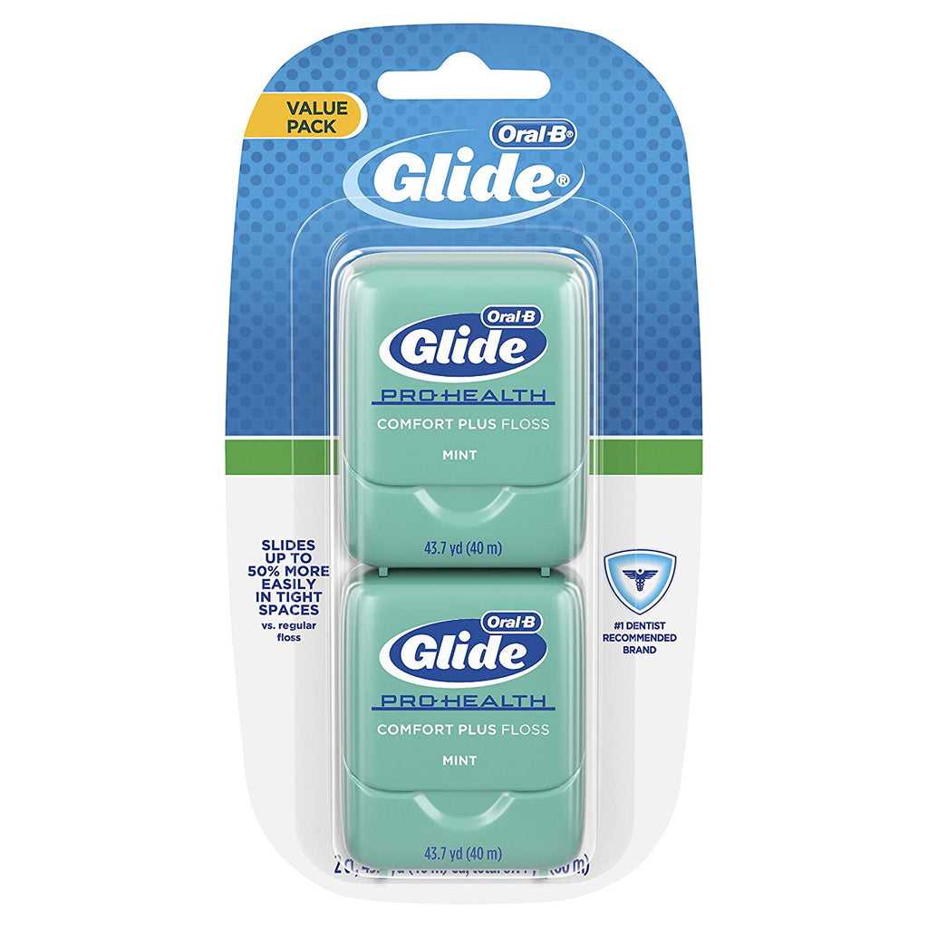 Glide Pro-Health Comfort Plus Floss, Mint, 2 Ct (2 Pack) (Bundle)