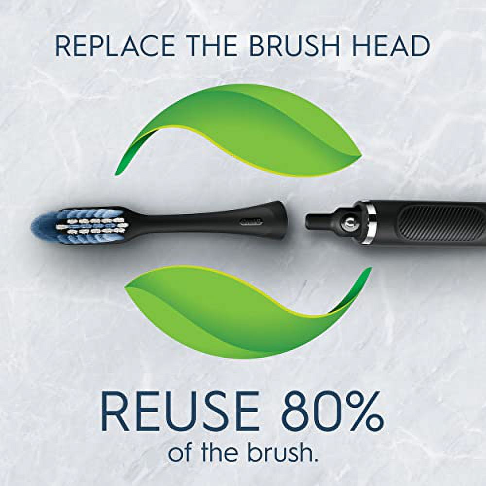 Clic Toothbrush, Matte Black, with 1 Bonus Replacement Brush Head and Magnetic Toothbrush Holder