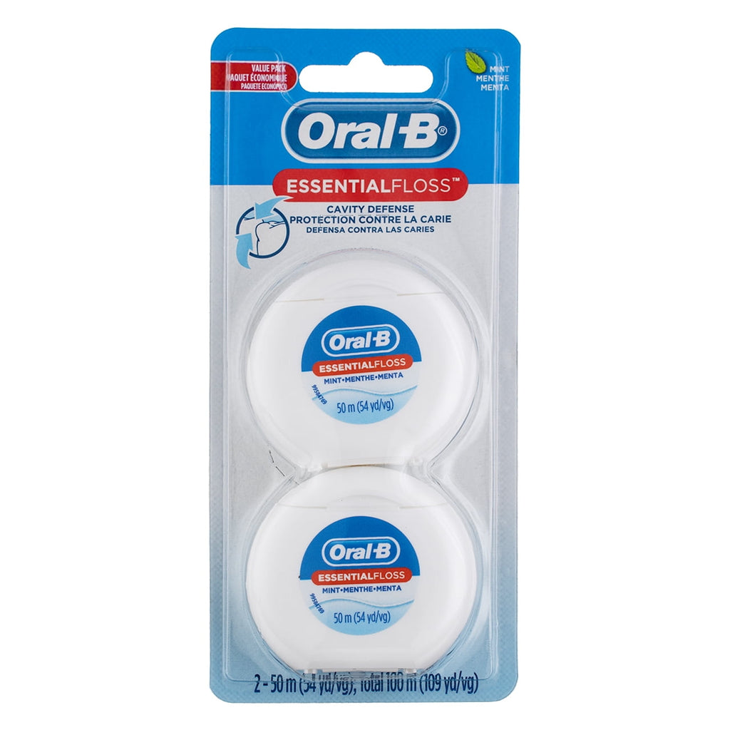 Essential  EssentialFloss Cavity Defense Dental Floss, 50 M, Pack of 2
