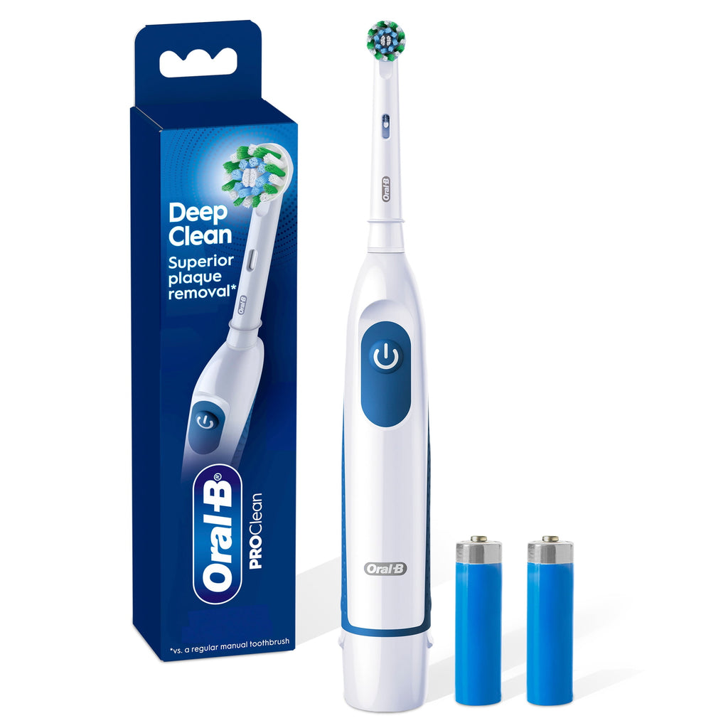Toothbrush, Pro 100 Precision Clean, Battery Power Toothbrush, White