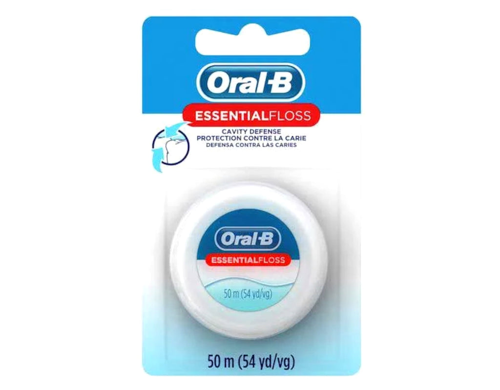 Essential Floss Unflavored Waxed 54 Yards (50m) - Pack of 4