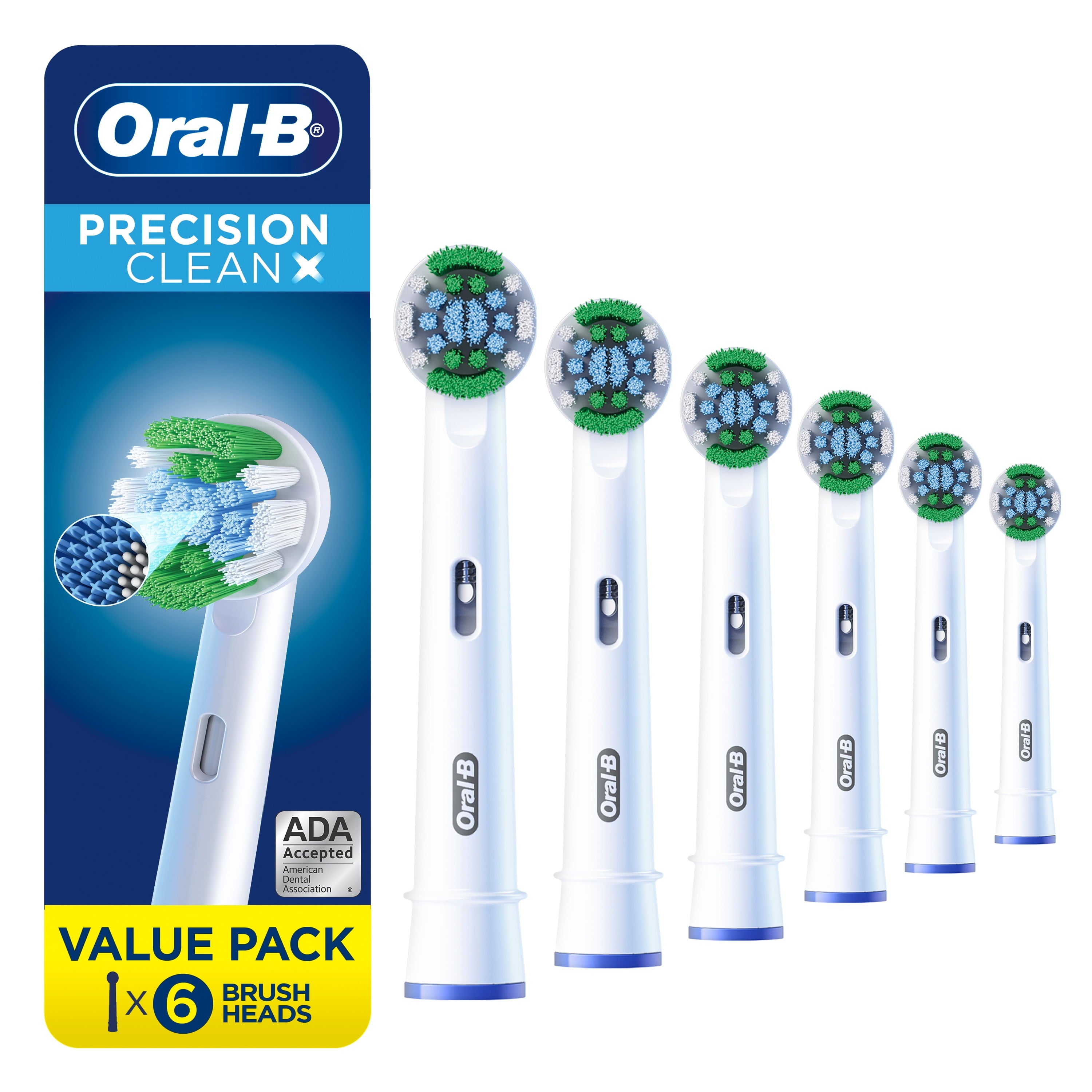 PrecisionCleanX X-Filament Replacement Brush Heads, 6 Ct
