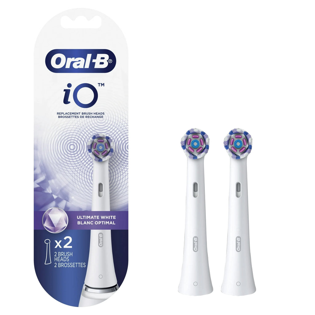 iO Ultimate White Replacement Brush Heads, White, 2 count