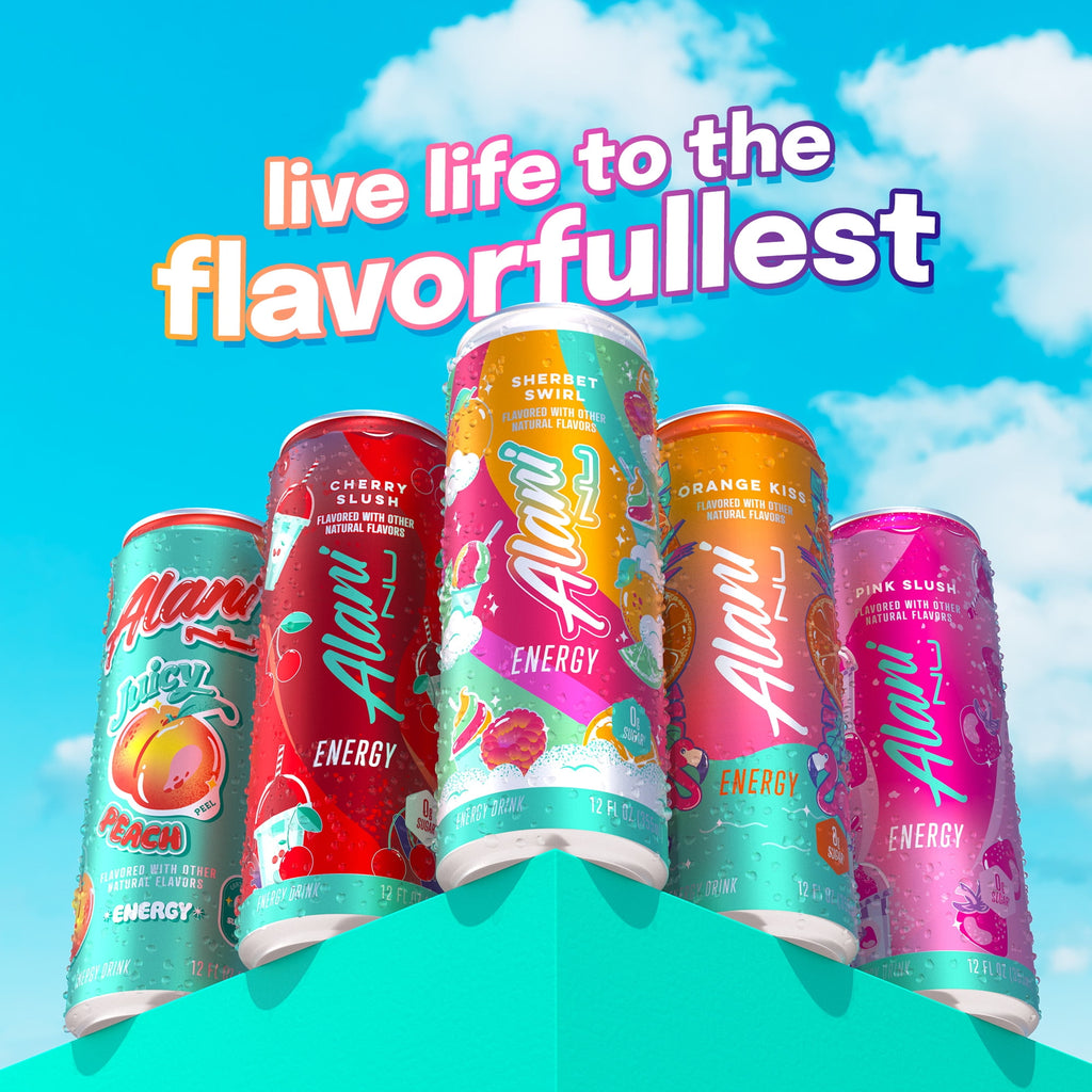 Sugar Free Energy Drink, Sherbet Swirl, 12 fl oz, 12 Pack, Cans, 200mg Caffeine