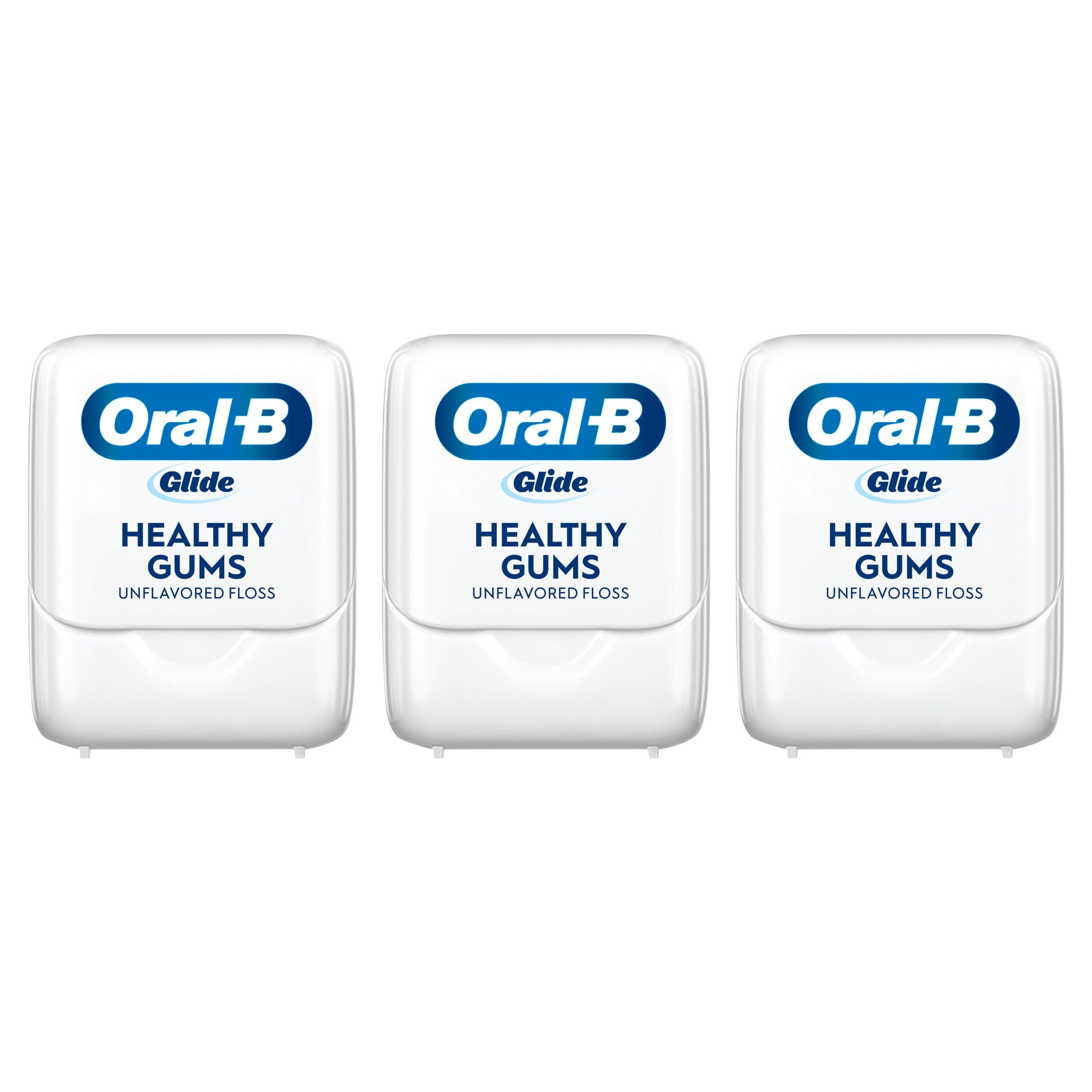 Glide Healthy Gums Unflavored Dental Floss, Value 3 Pack (50m Each)