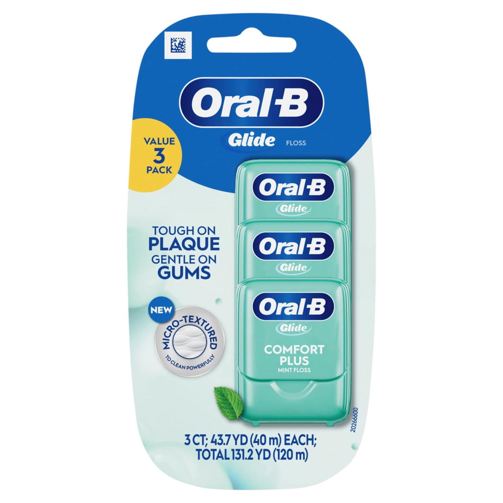 Glide Comfort Plus Dental Floss, Extra Soft, Value 3 Pack (40m Each)