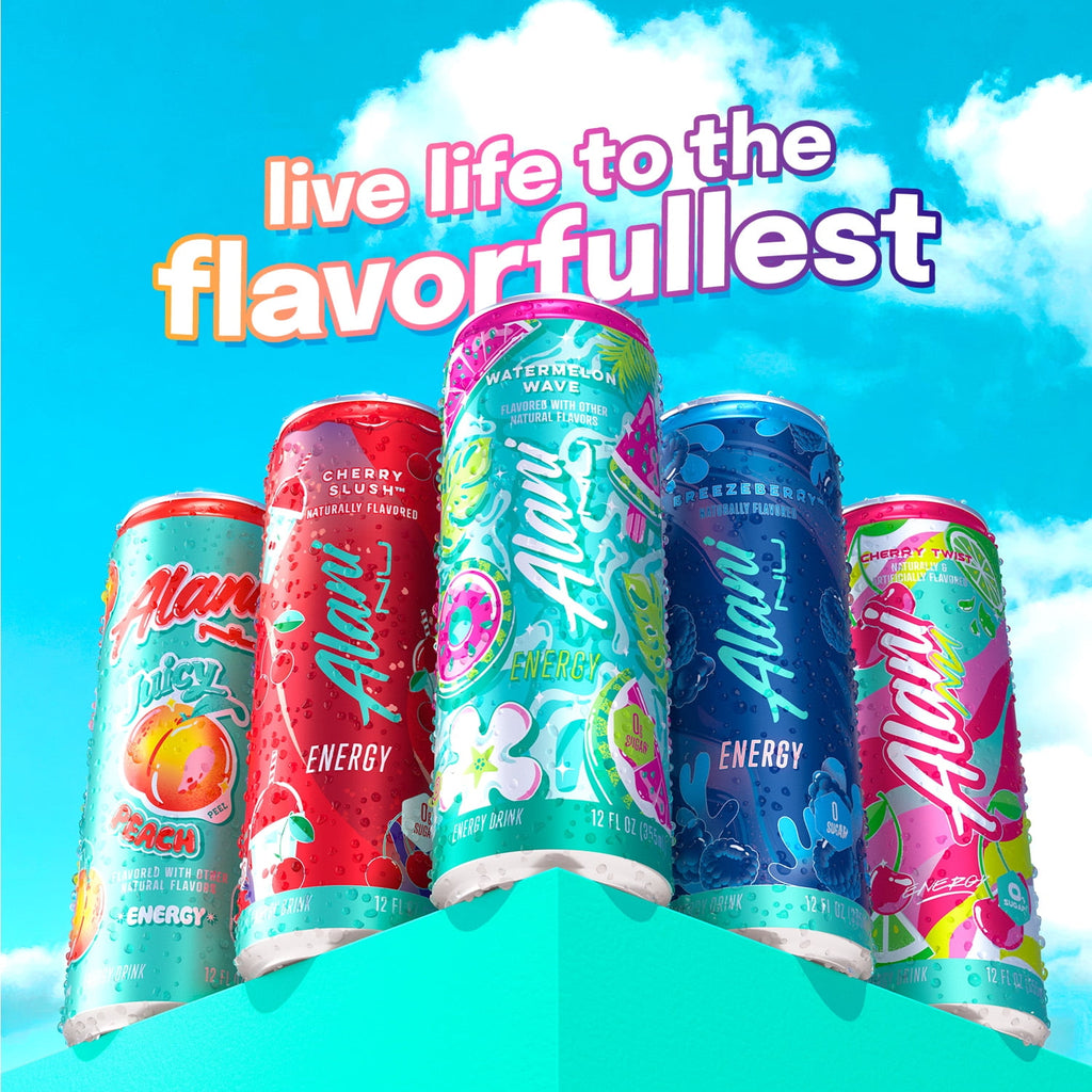 Sugar Free Energy Drink, Watermelon Wave, 12 fl oz, 12 Pack, Cans, 200mg Caffeine