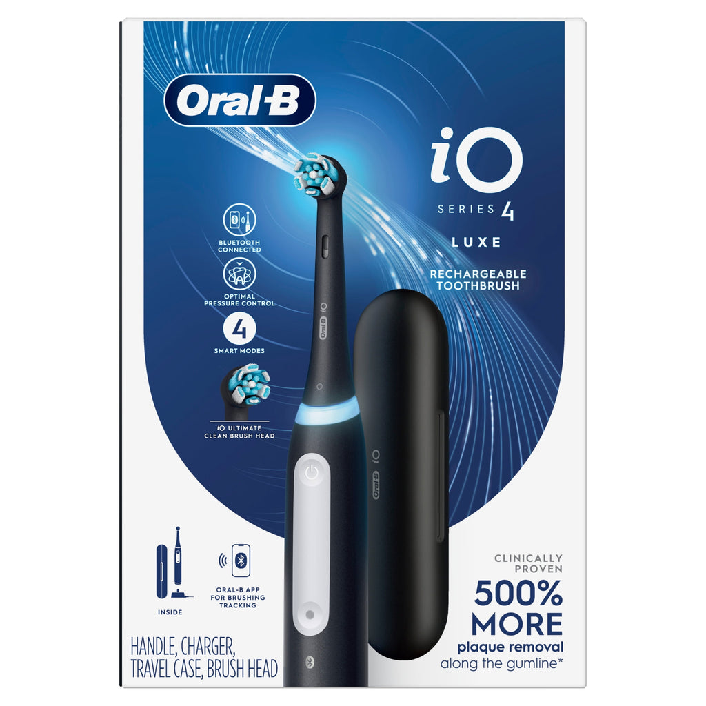 Toothbrush, iO Series 4 Electric Toothbrush with (1) Brush Head, Rechargeable, Black