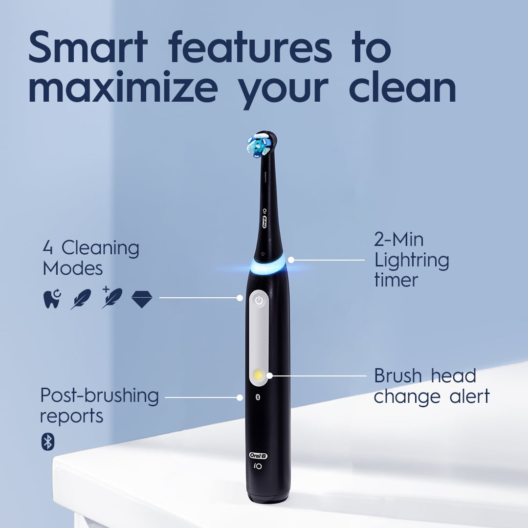 Toothbrush, iO Series 4 Electric Toothbrush with (1) Brush Head, Rechargeable, Black