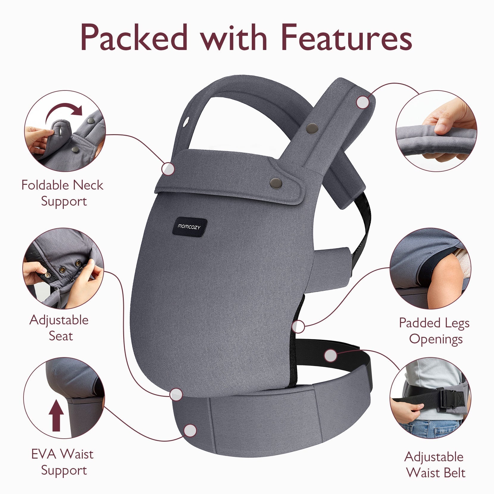PureHug Baby Carrier - Ergonomic Cozy & Lightweight