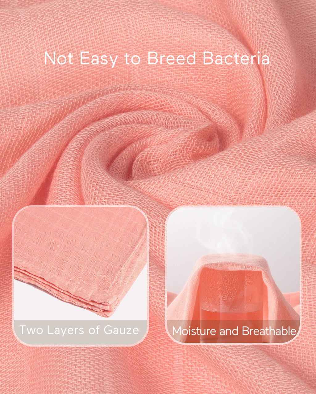 Momcozy Softness Swaddle Blankets -  Heart Flower (4 Pack)