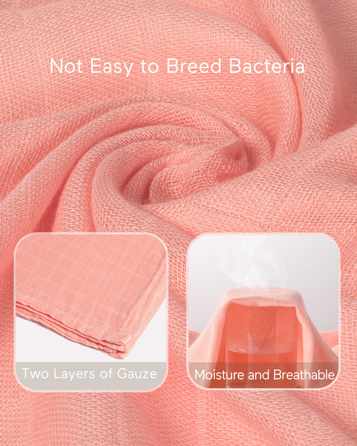 Momcozy Softness Swaddle Blankets -  Heart Flower (4 Pack)