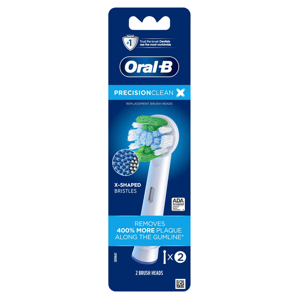 ‑B Toothbrush, PrecisionCleanX Electric Toothbrush Heads with X‑Filament, 2 Count