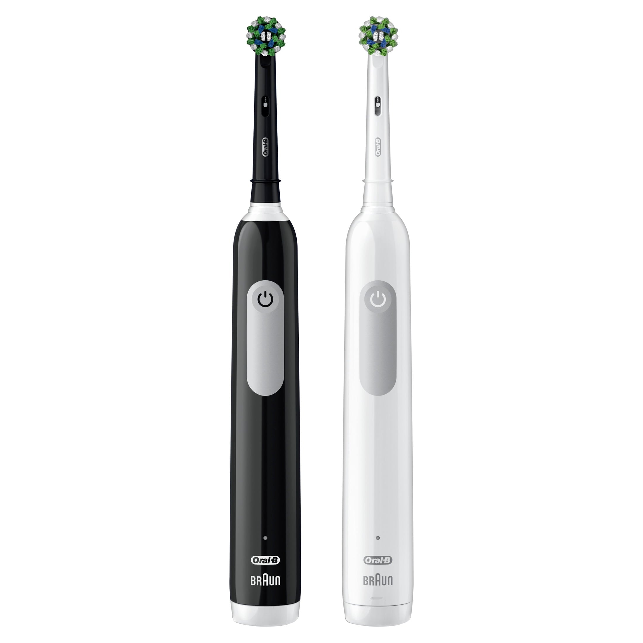 Toothbrush, Pro 1000 CrossAction Rechargeable Electric Toothbrush Pack, Black and White, 2 Count