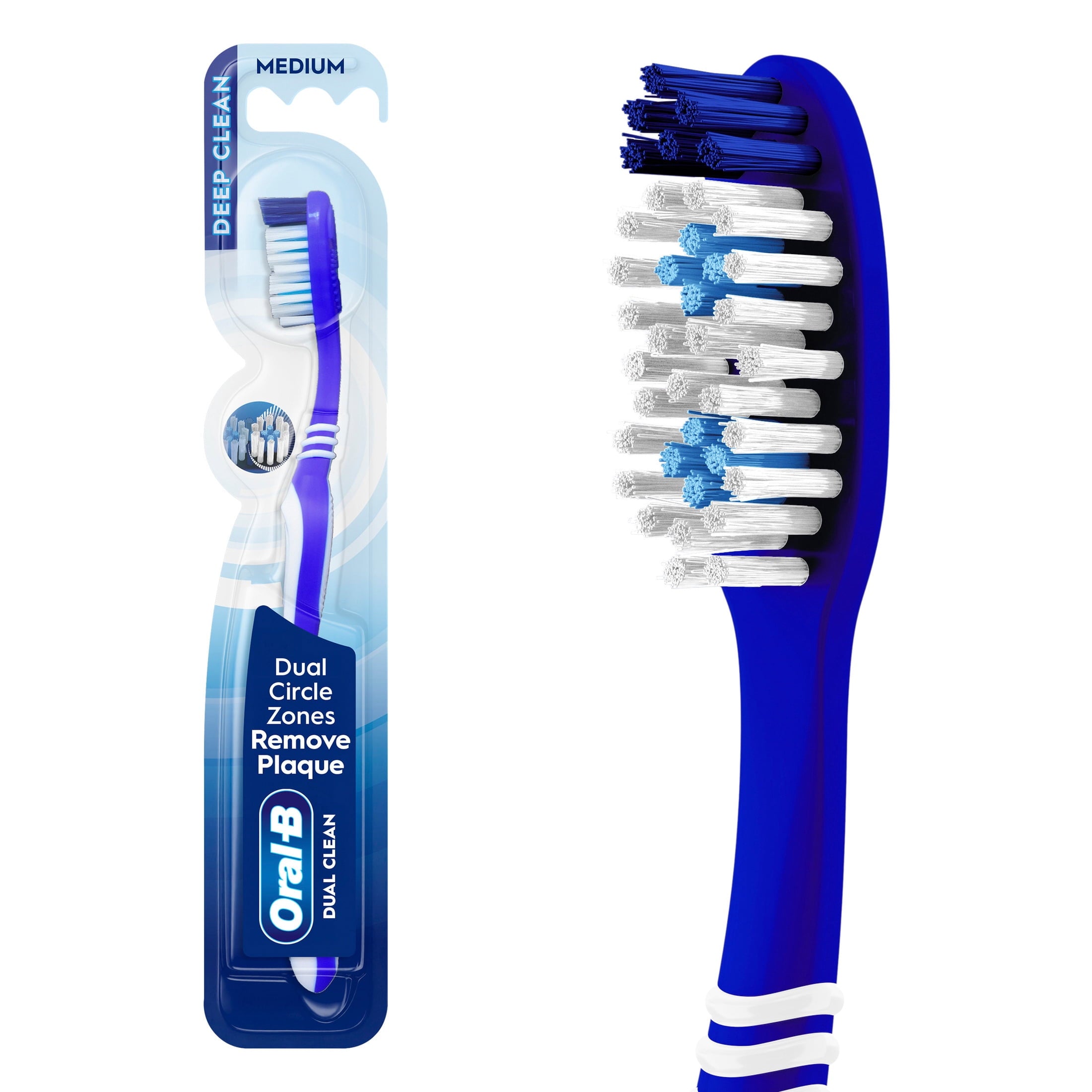 Toothbrush Dual Clean, Medium, 1 Count