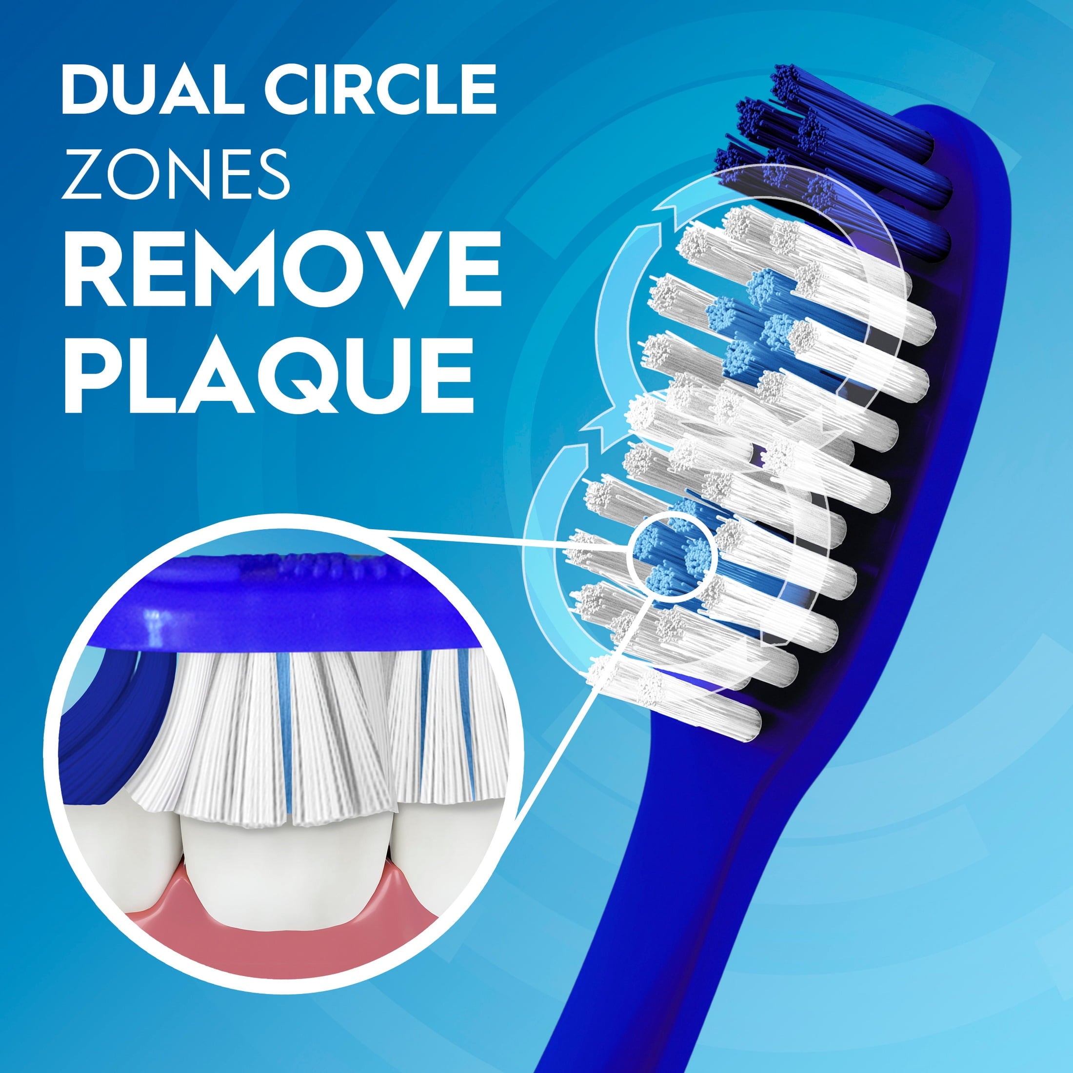 Toothbrush Dual Clean, Medium, 1 Count