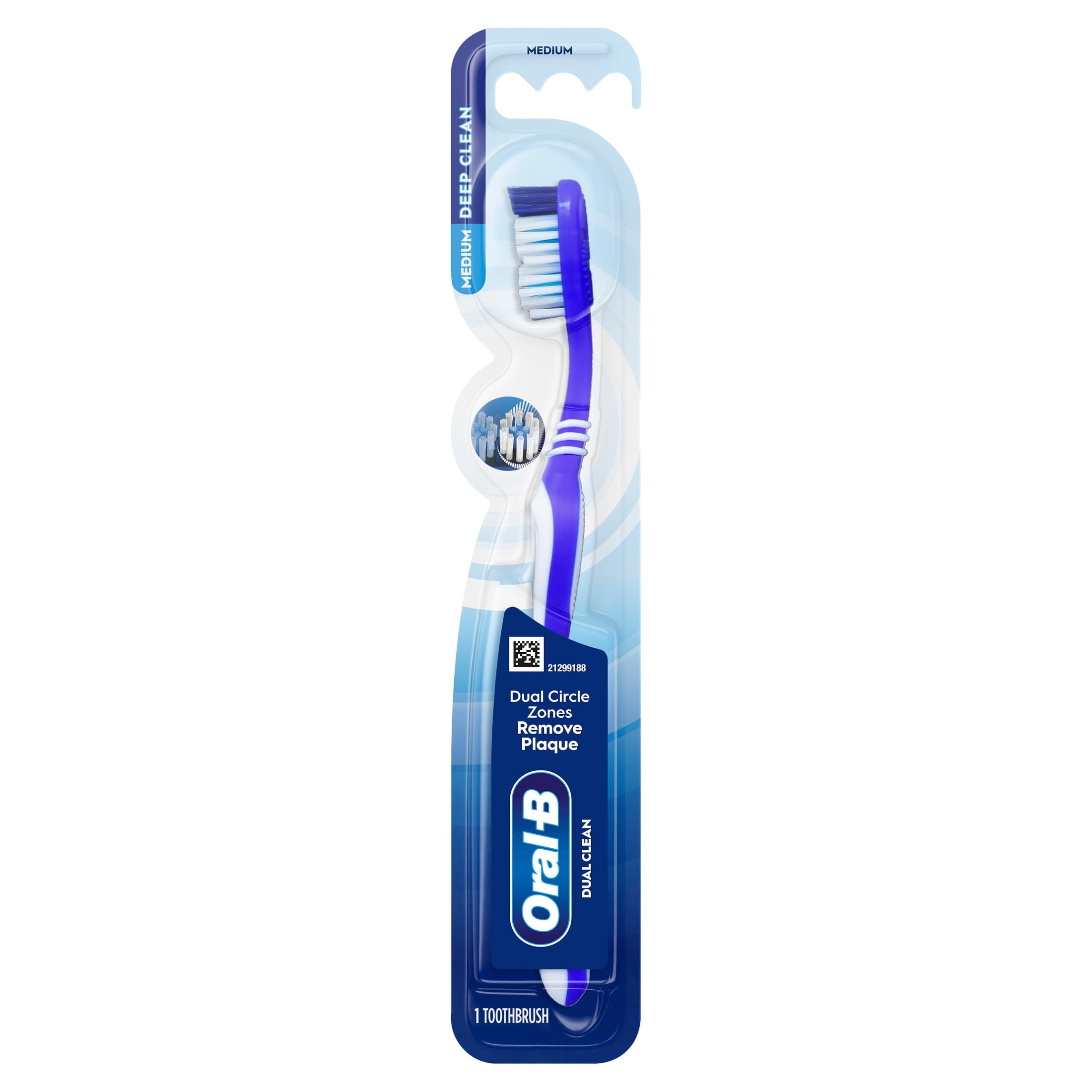 Toothbrush Dual Clean, Medium, 1 Count