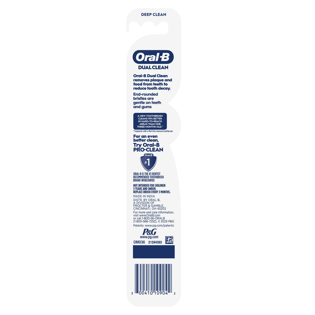 Toothbrush Dual Clean, Medium, 1 Count