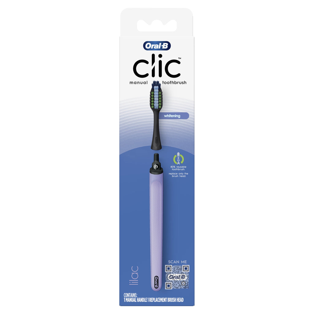 Clic Starter Kit Lilac Toothbrush Handle with Soft Brush Head, for and Children 3+