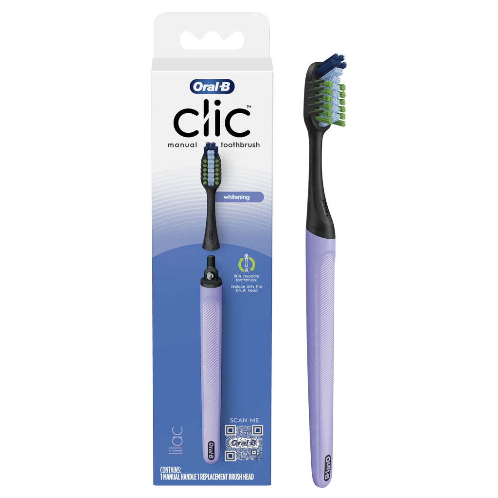Clic Starter Kit Lilac Toothbrush Handle with Soft Brush Head, for and Children 3+