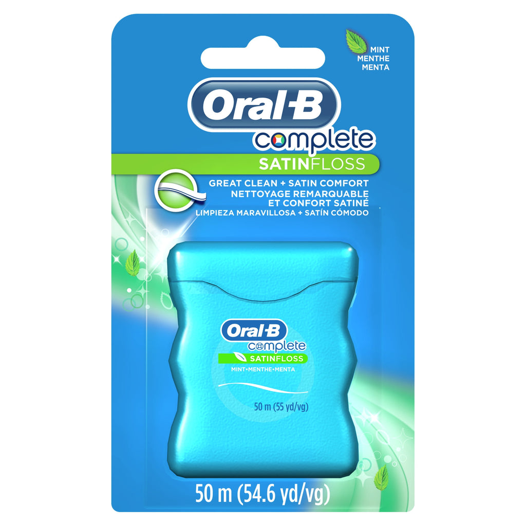 Complete SatinFloss Dental Floss, Mint, 50 m