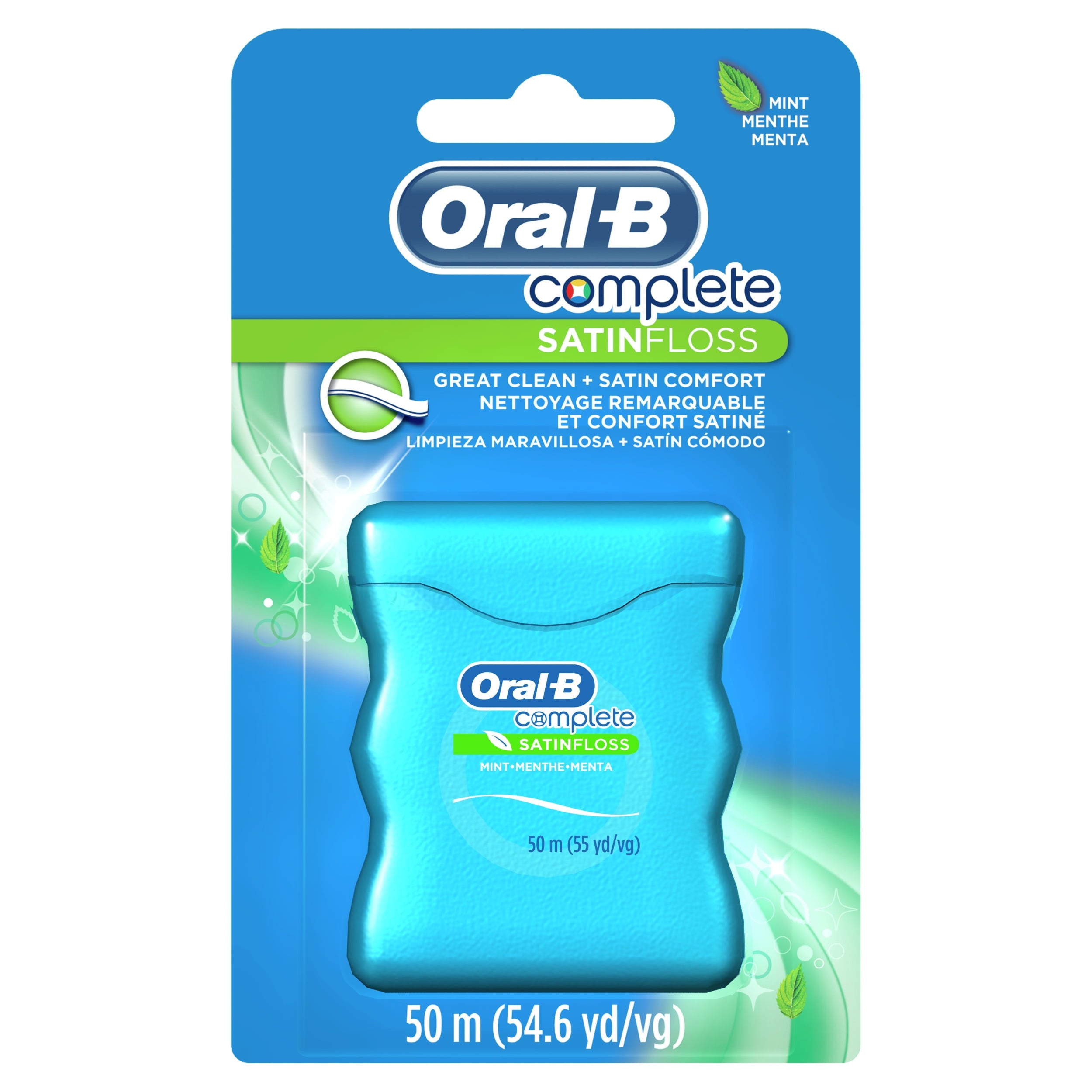 Complete SatinFloss Dental Floss, Mint, 50 m