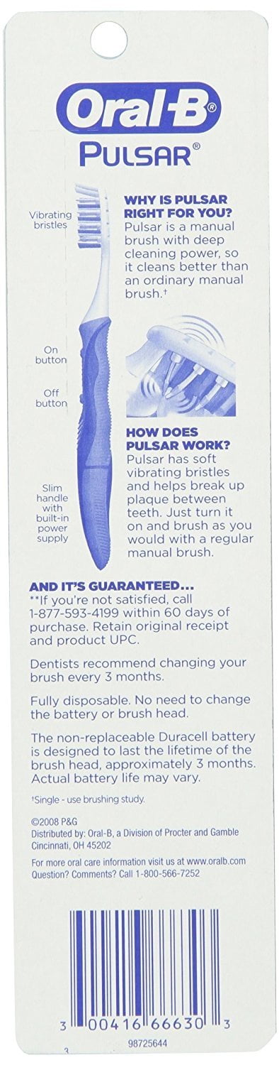 Pro-Health Pulsar Battery Powered Soft Bristles Toothbrush
