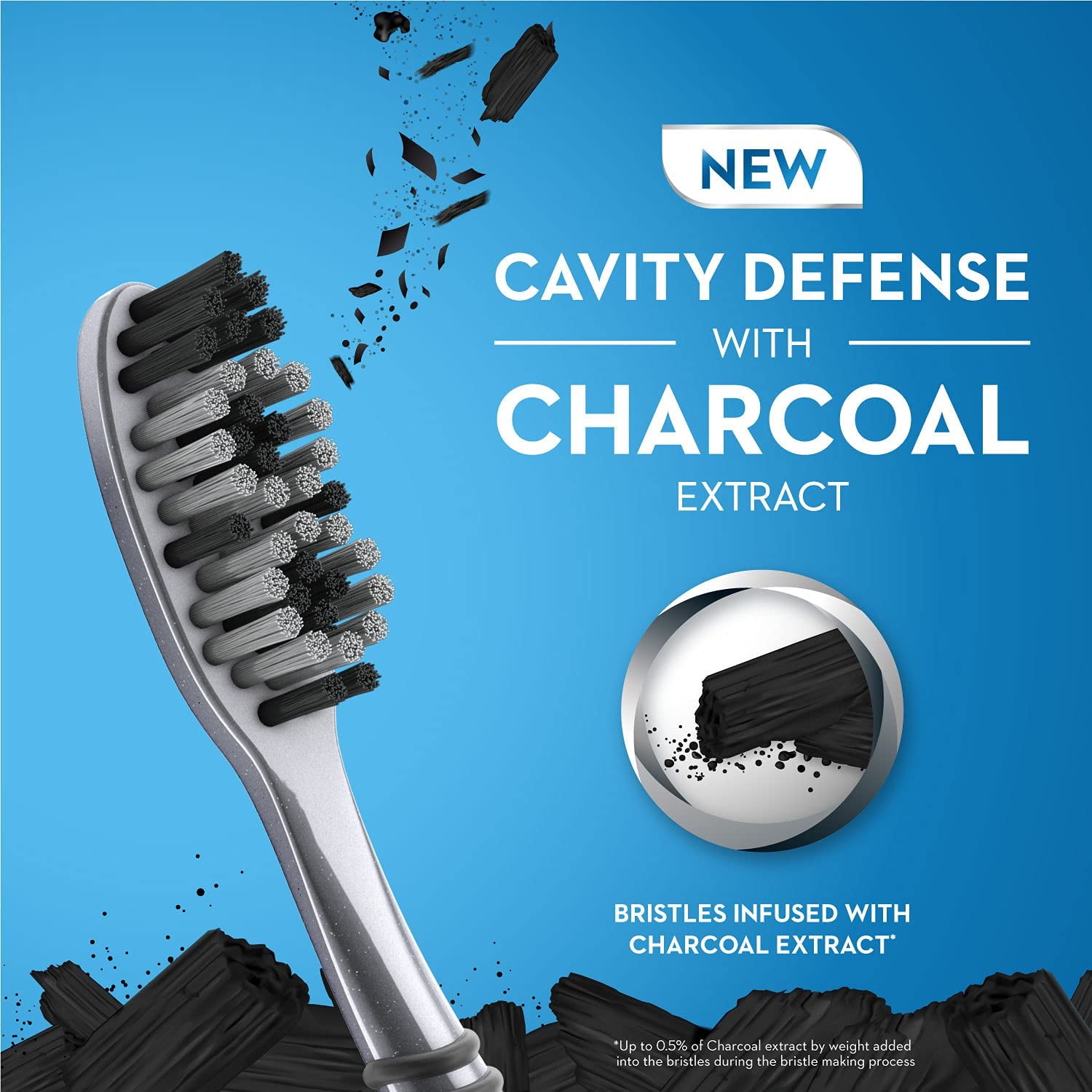Cavity Defense 123 Black Toothbrush Medium (Pack of 4)
