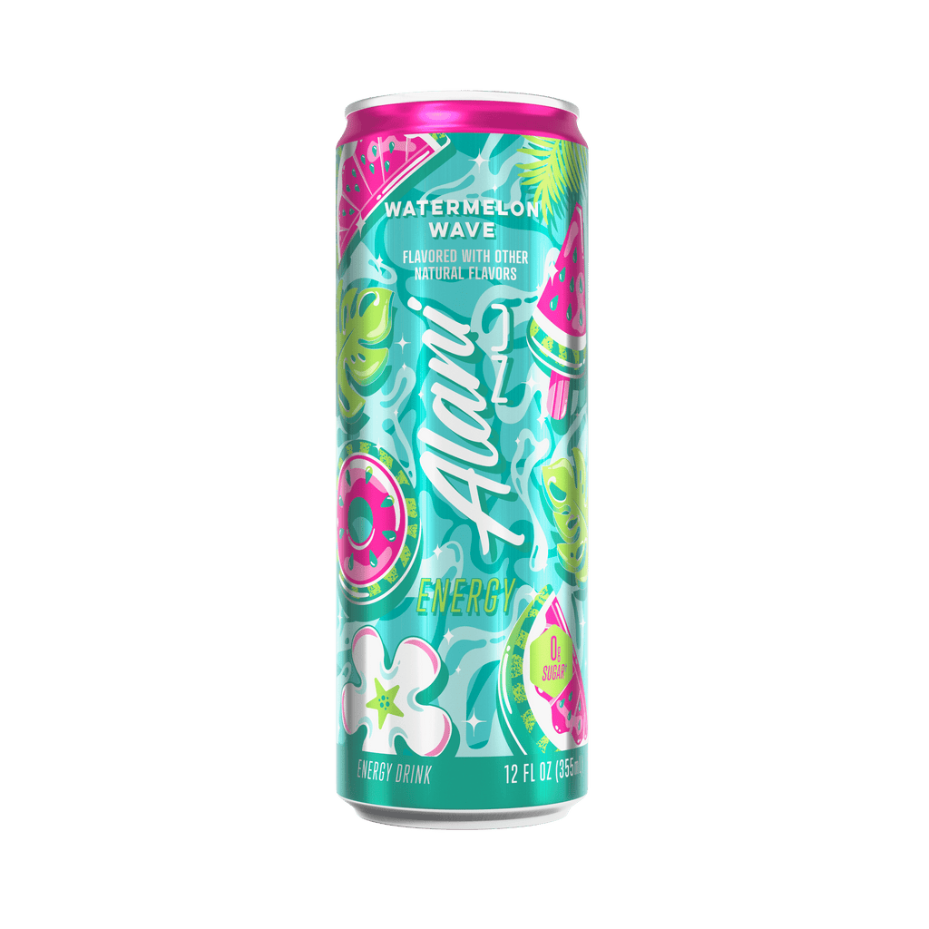 Energy Drinks Strawberry Sunrise, Watermelon Wave, Pink Slush Flavors Variety Pack Sugar-Free, Low-Calorie, 200mg Caffeine, 12 fl oz (Pack of 6)