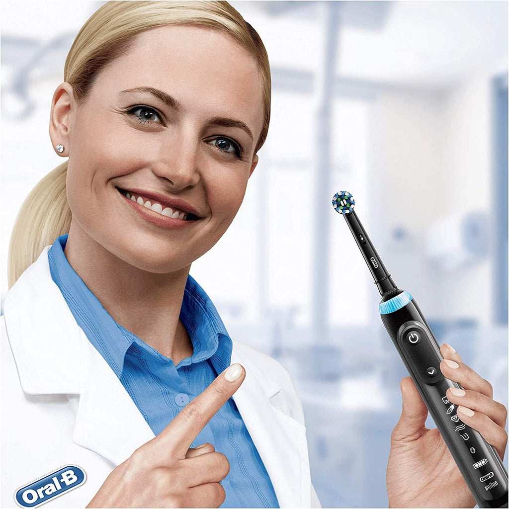 CrossAction Replacement Black Toothbrush Heads, Pack of 4