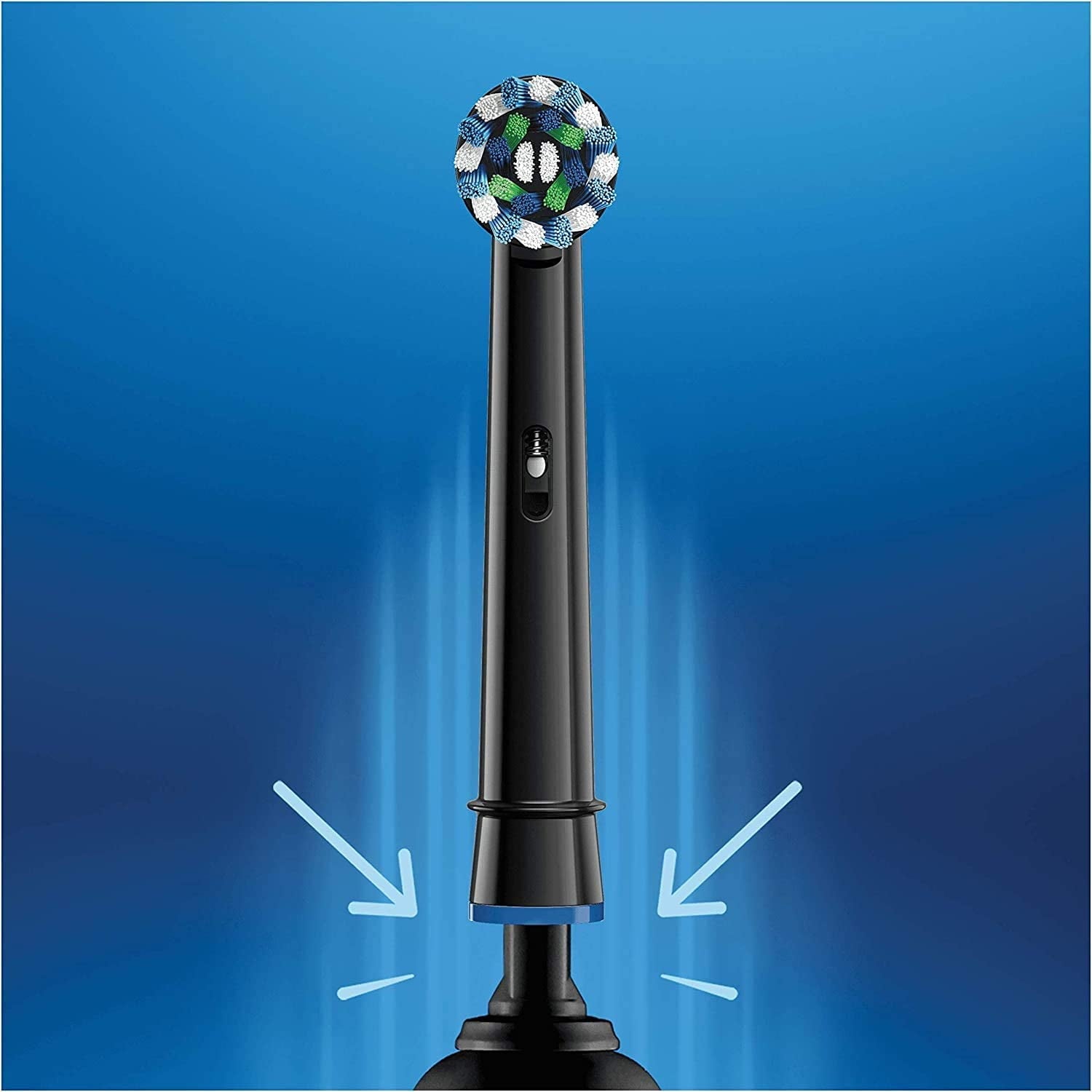 CrossAction Replacement Black Toothbrush Heads, Pack of 4
