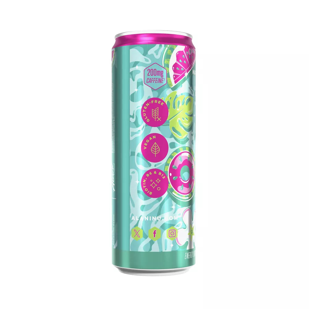 Watermelon Wave Energy Drink, 12 fl oz Cans, Pack of 6