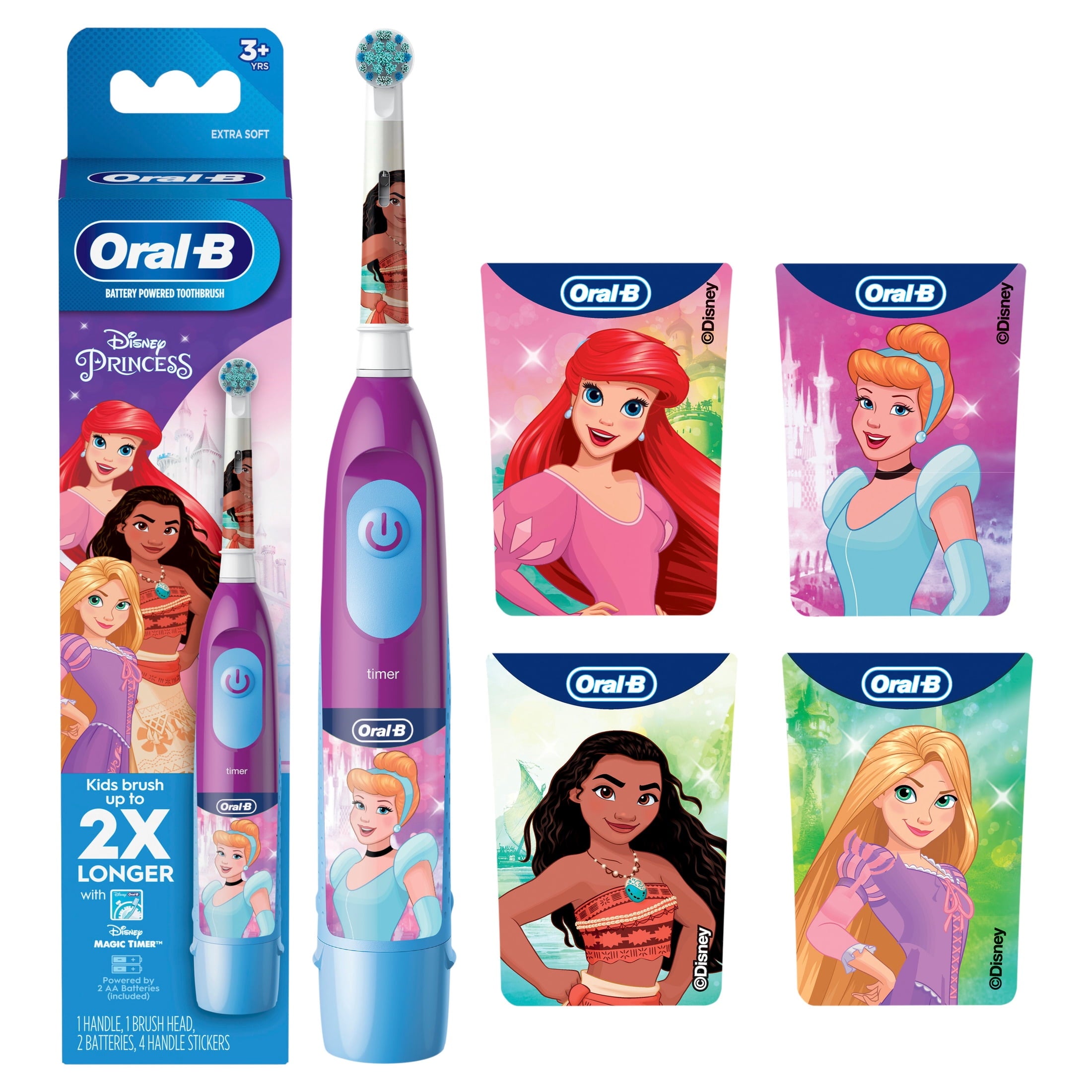 Kid's Battery Toothbrush featuring Disney Princess, for Kids 3+