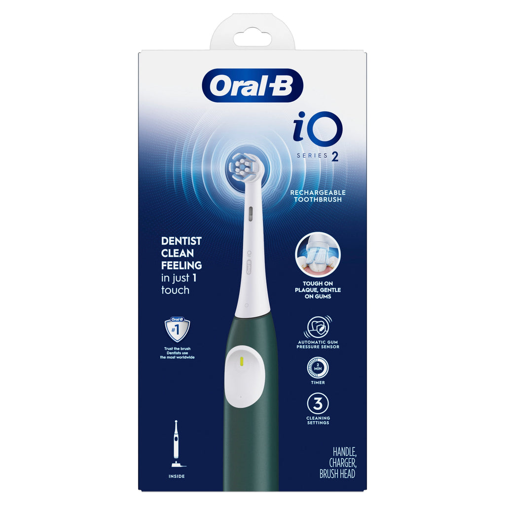 Toothbrush, iO Series 2 Rechargeable Electric Toothbrush for &amp; Kids 3+, Night Black, 1 Gentle Care Brush Head