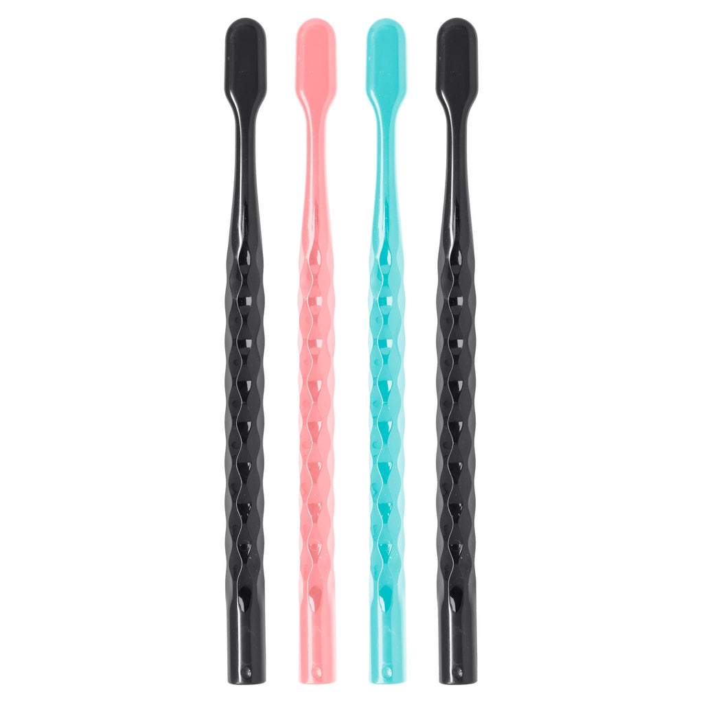 Toothbrush Pro Whitening Brilliance, Extra Soft, Black, C, and Teal, 4 Count
