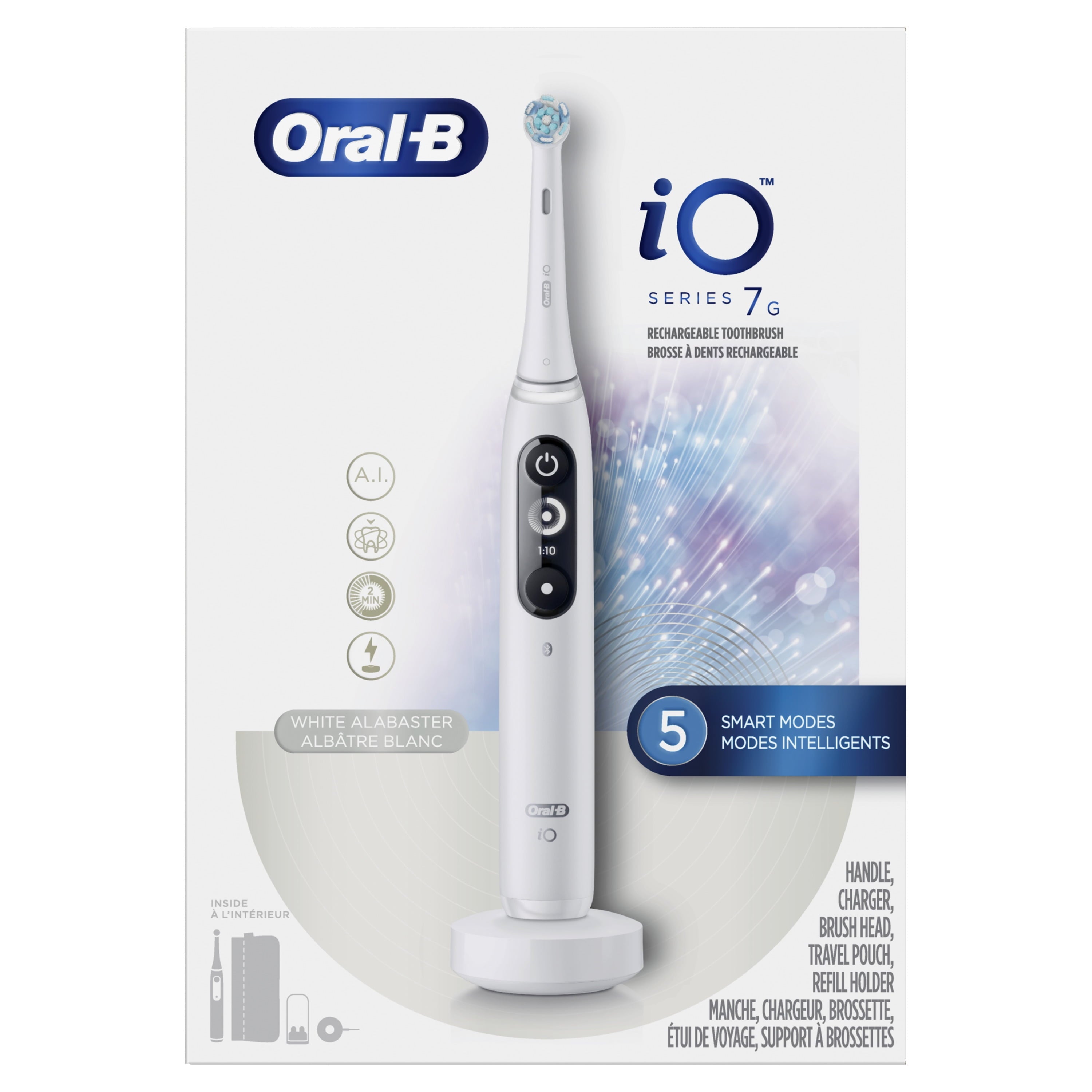 iO Series 7G Electric Toothbrush with 1 Brush Head, Black Onyx