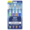 Toothbrush, Vibrating Expert Clean Battery Toothbrush Pack, Soft, 4 Count, Adults and Children 3+