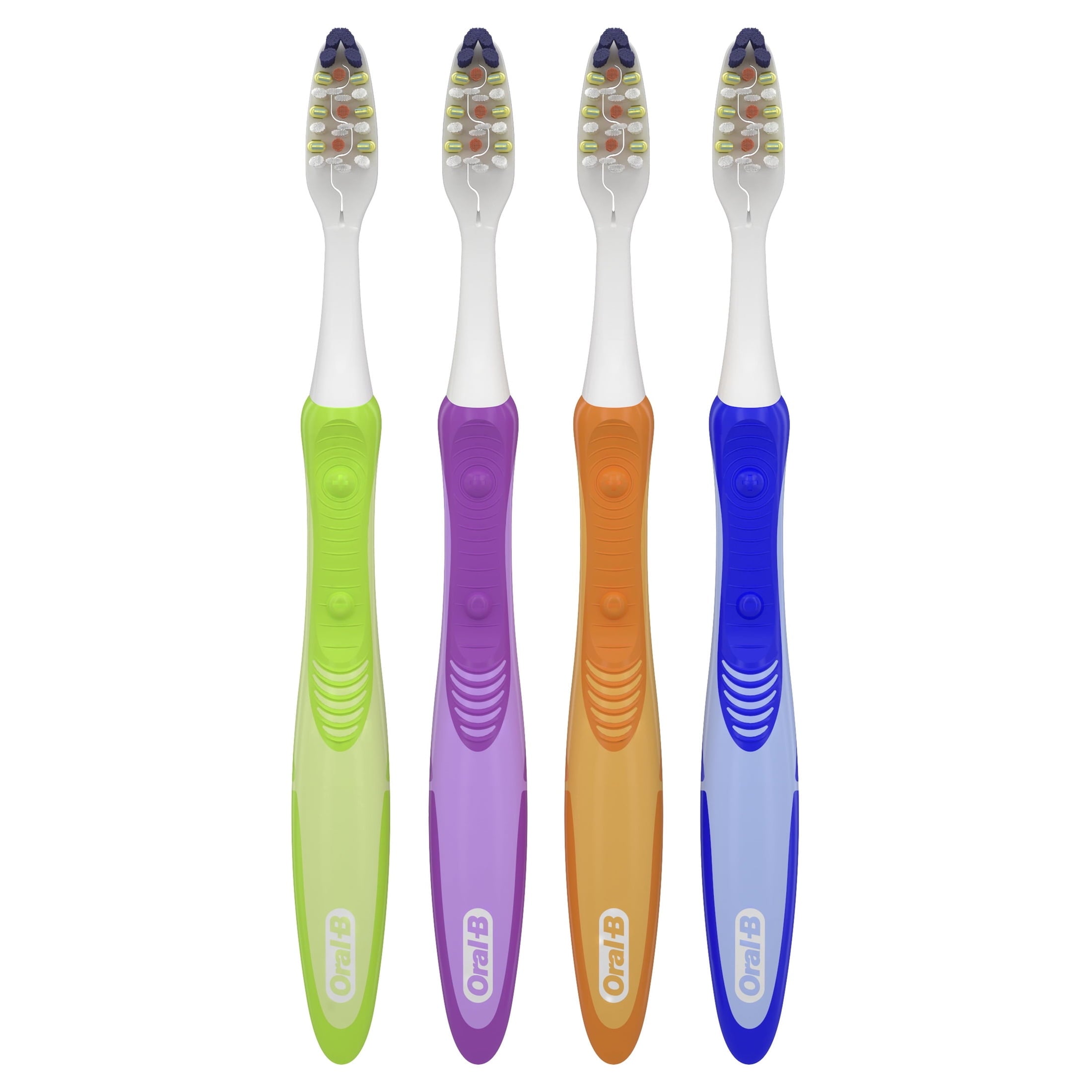 Toothbrush, Vibrating Expert Clean Battery Toothbrush Pack, Soft, 4 Count, Adults and Children 3+