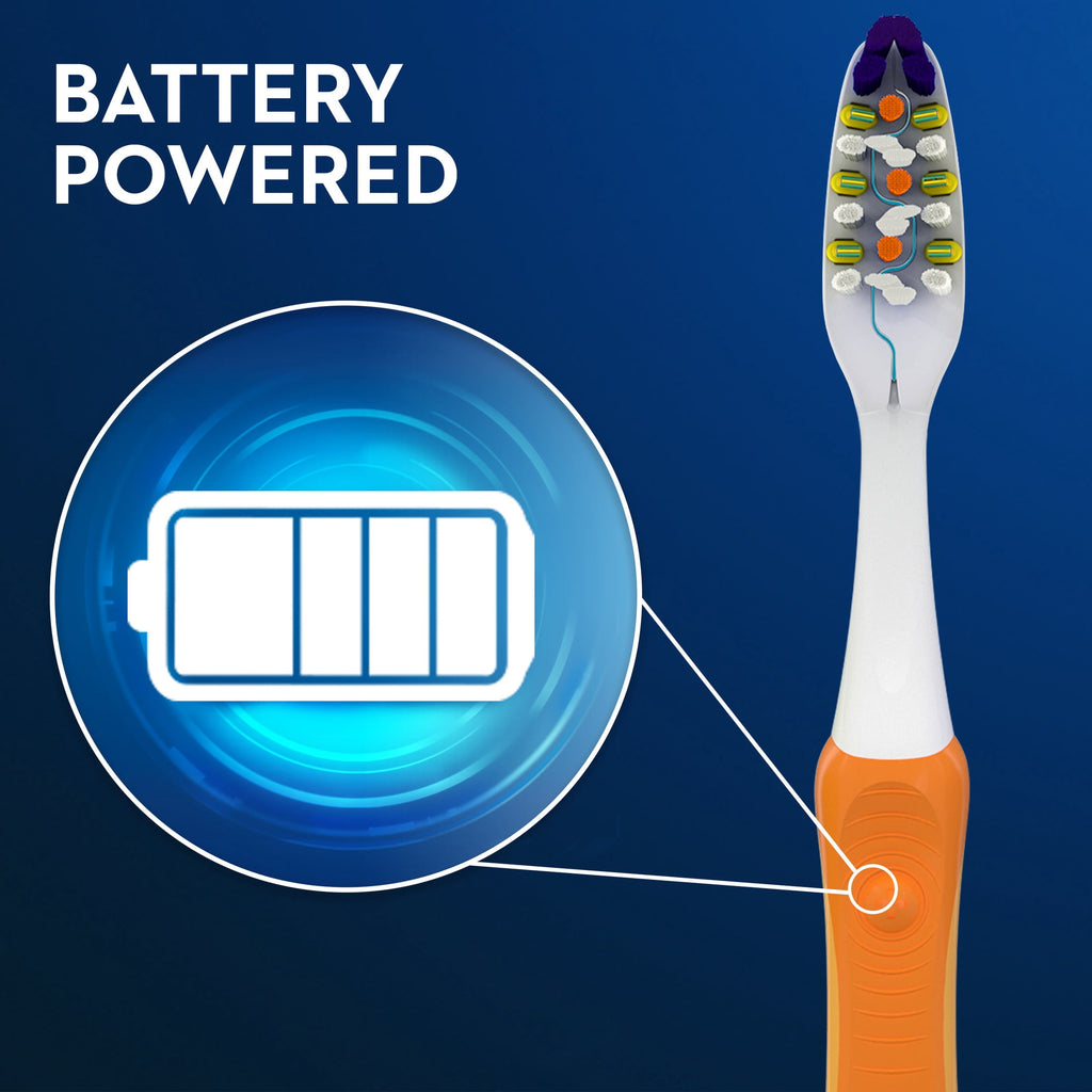 Toothbrush, Vibrating Expert Clean Battery Toothbrush Pack, Soft, 4 Count, Adults and Children 3+