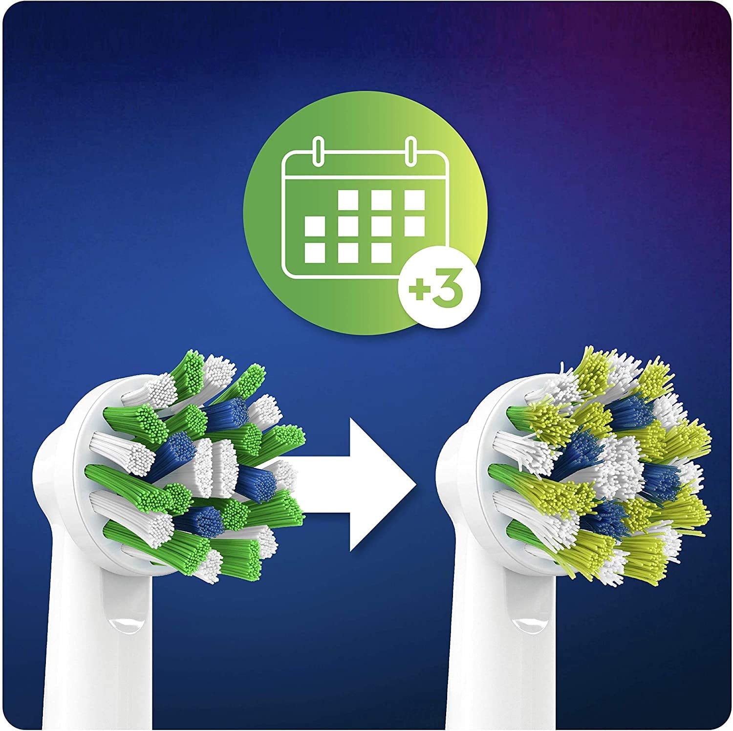 Cross Action Electric Toothbrush Replacement Brush Heads Refill with Clean Maximiser Technology 4Count