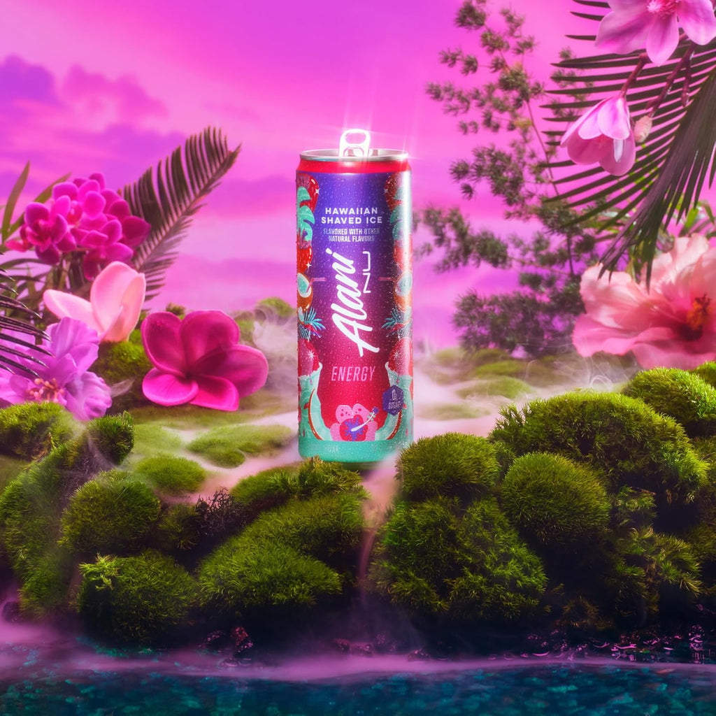 Hawaiian Shaved Ice Energy Drink, 12 fl oz Cans, Pack of 6
