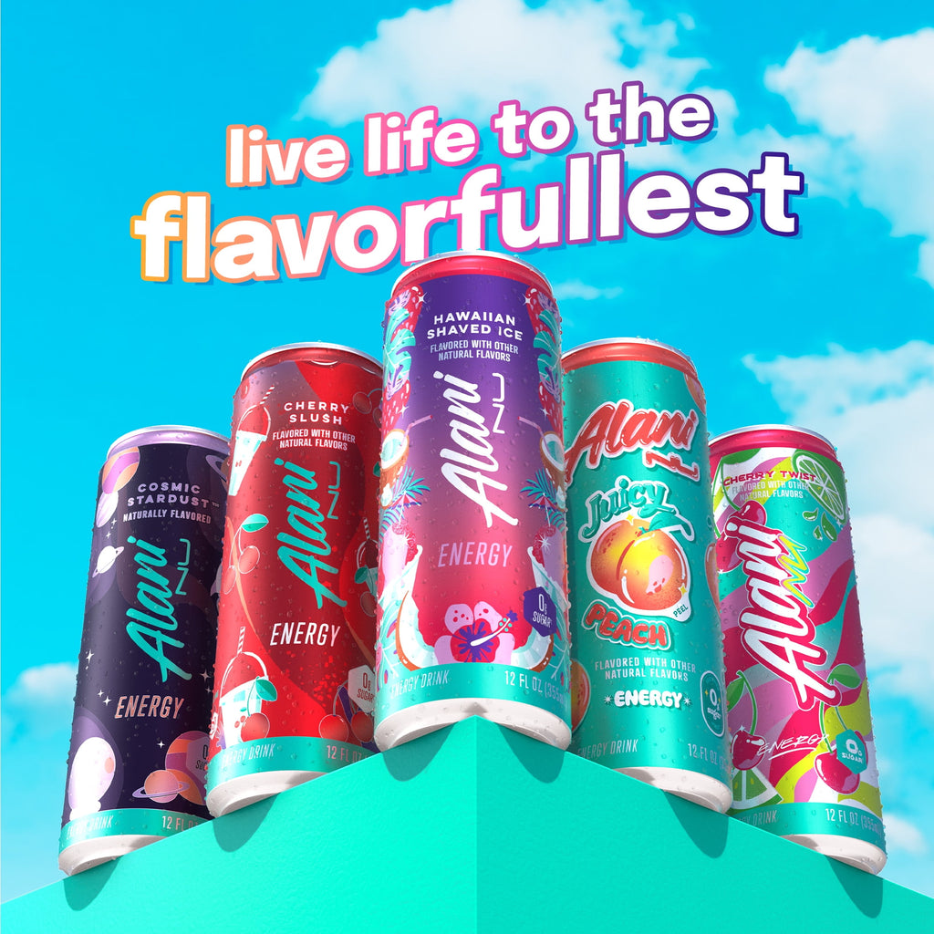 Sugar Free Energy Drink, Hawaiian Shaved Ice, 12 fl oz, 24 Pack, Cans, 200mg Caffeine